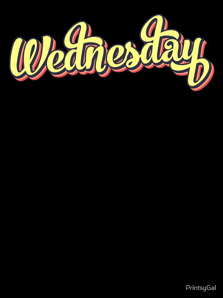 Retro colorful font wednesday by PrintsyGal