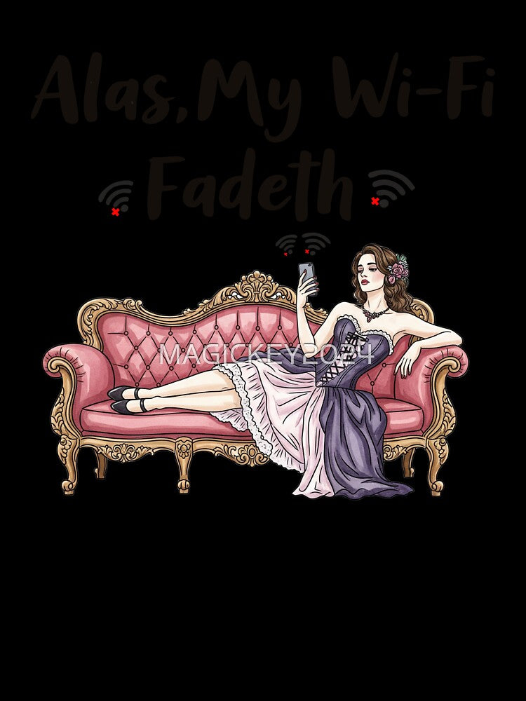 Alas, My Wi-Fi Fadeth – Victorian WiFi Outage Humor by MAGICKEY2024