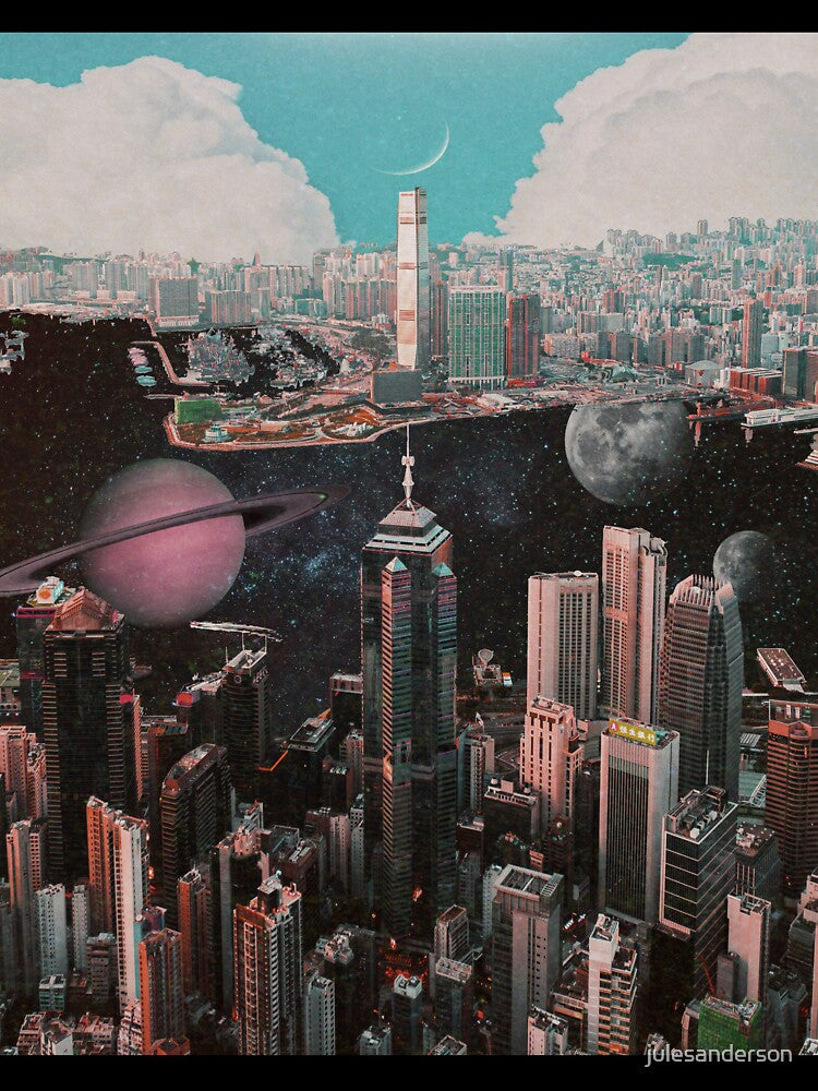 Space City Retro Collage by julesanderson