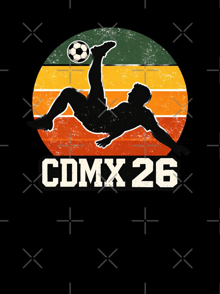 CDMX '26 Retro Soccer Silhouette - Vintage Mexico City Football Fan Art by Final Whistle Art
