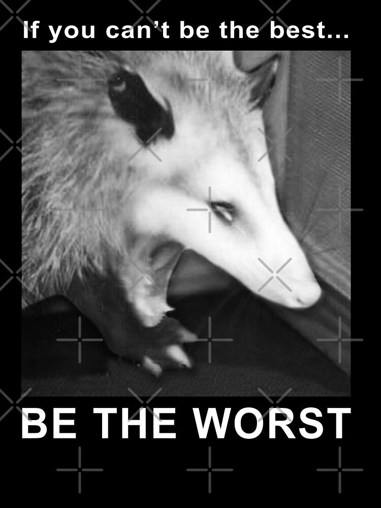if you cant be the best... BE THE WORST possum by BattleGoat