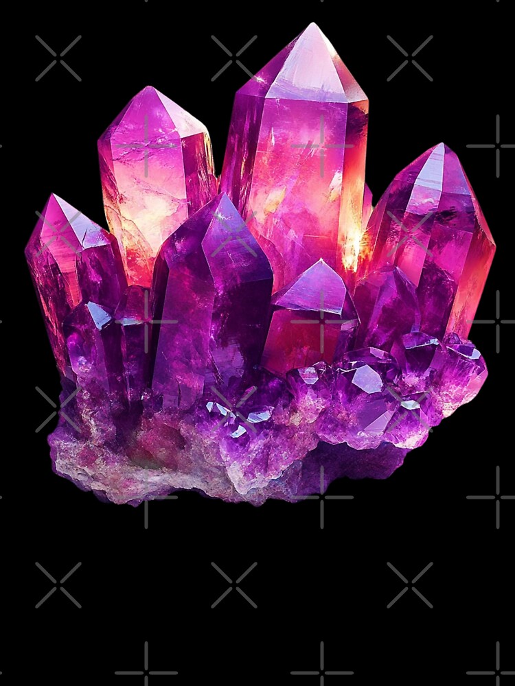 Large Amethyst Crystal – Deep Purple Quartz Energy by Myra365Art