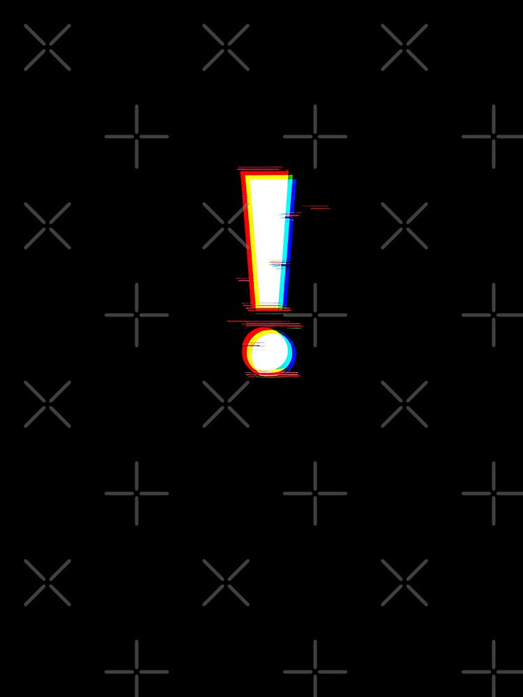 Glitch Exclamation Mark – Bold Alert Symbol in RGB Distortion by Alphakenon