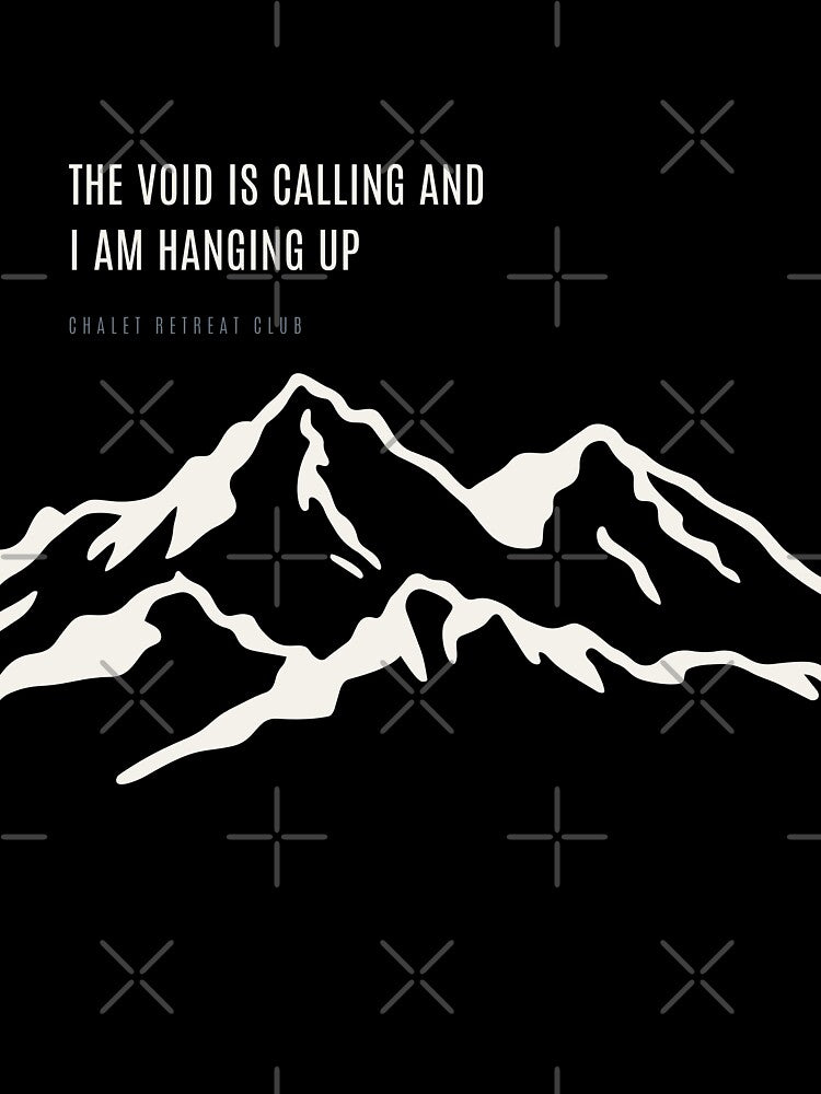 The Void is Calling and I am Hanging Up Minimal Mountain by SlothcoreVibes