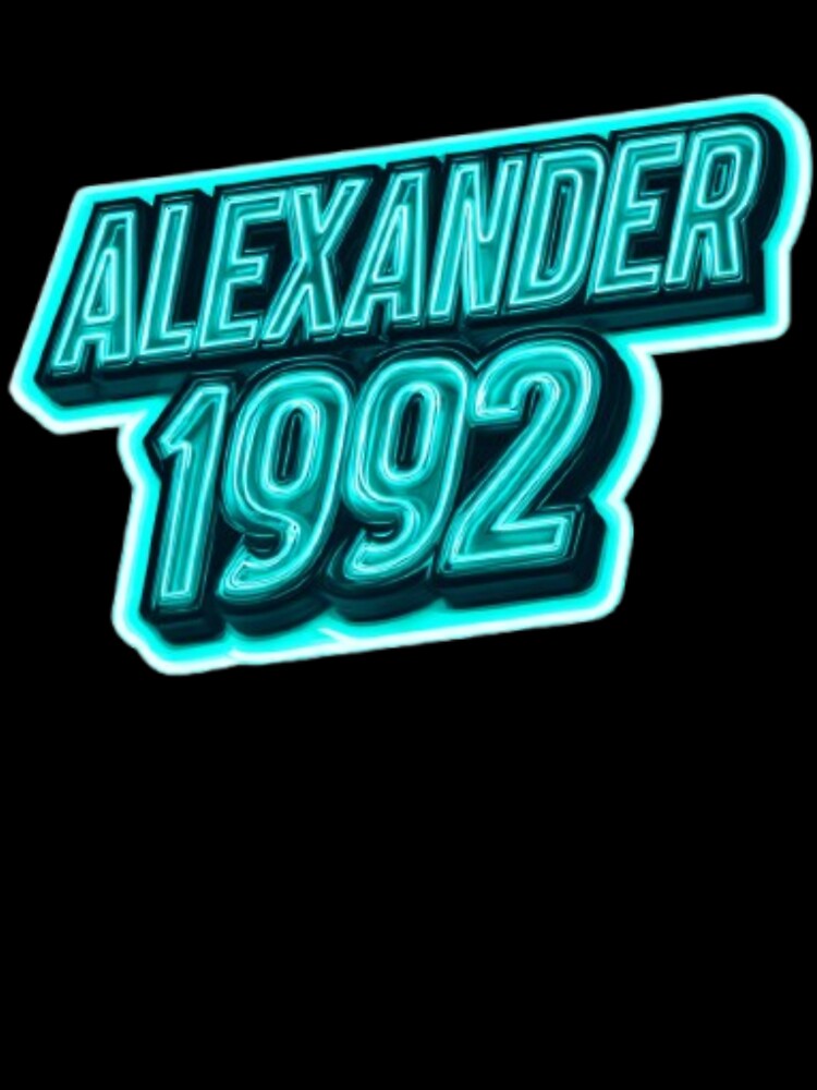 Alexander 1992 – Neon Retro Name Design by AlexLineArt