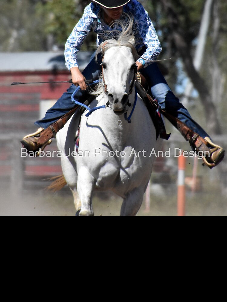 BARREL RACING HORSE IN ACTION MAKES FOR GREAT PHOTOS AND DESIGNS by Barbara Jean Photo Art And Design