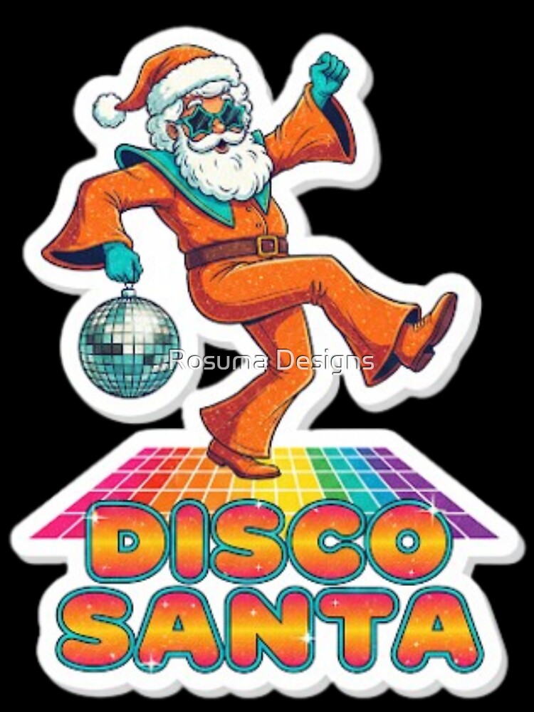 Disco Santa Groovy Christmas | 70s Retro Party Vibe by Rosuma Designs