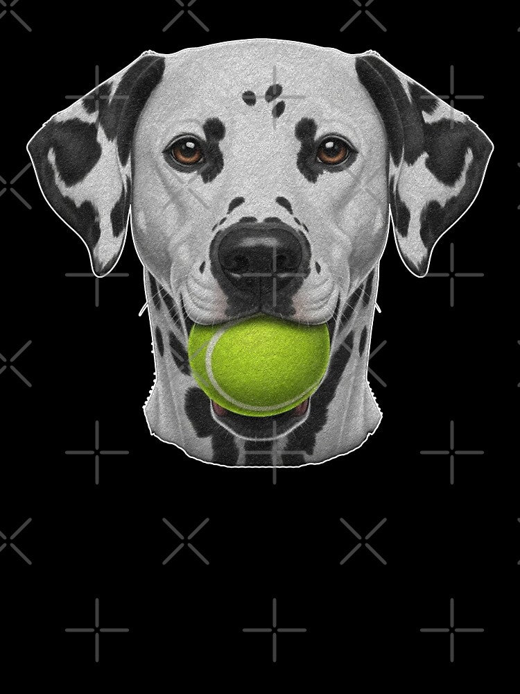 Dalmatian Dog With Tennis Ball Cute Dog Lover by franktact