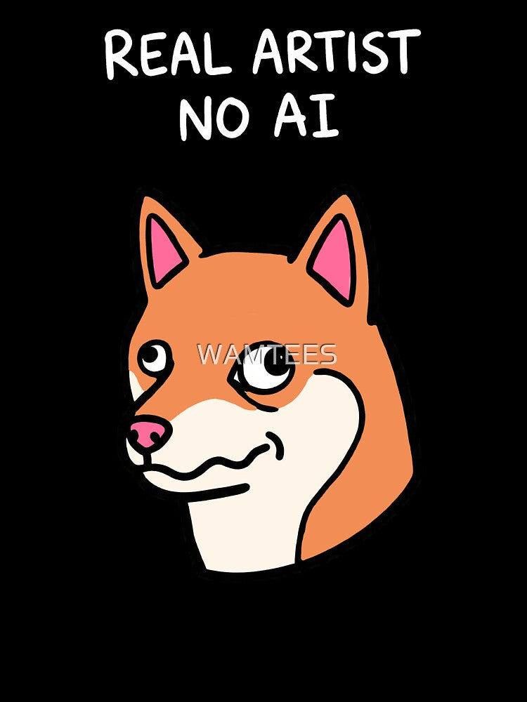 Real Artist No AI -  Funny Shiba Inu Sarcastic by WAMTEES