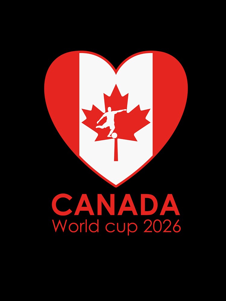 Canada Soccer Flag Heart World Cup 2026 Sticker by topprinting