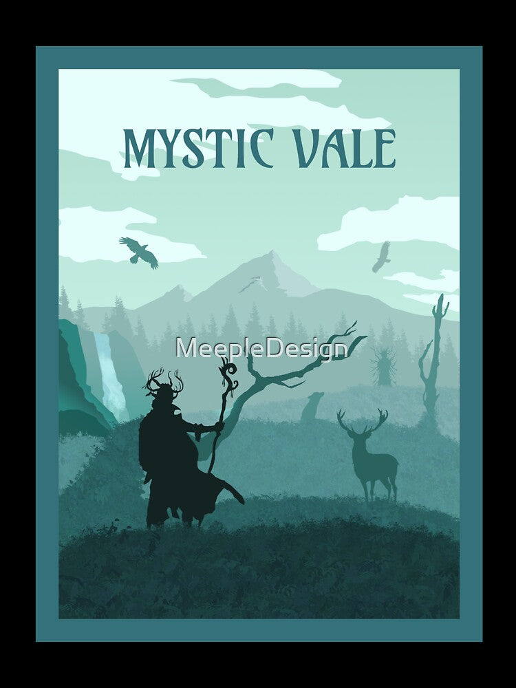 Mystic Vale - Board Games - Minimalist Travel Poster Style - Board Game Art by MeepleDesign
