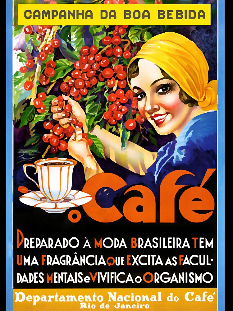 Vintage Travel Poster Brazil Cafe by Lazarz8
