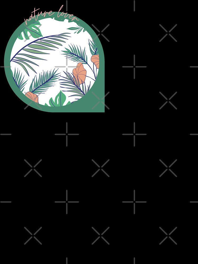 Tropical leaves || Sunset Sea on the background || Green, rose, blue, orange by RominaMD