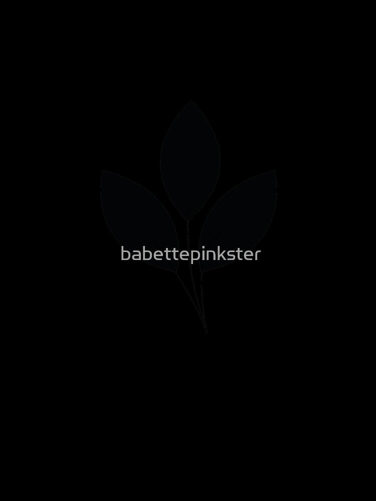 Botanical silhouet, black and white drawing by babettepinkster