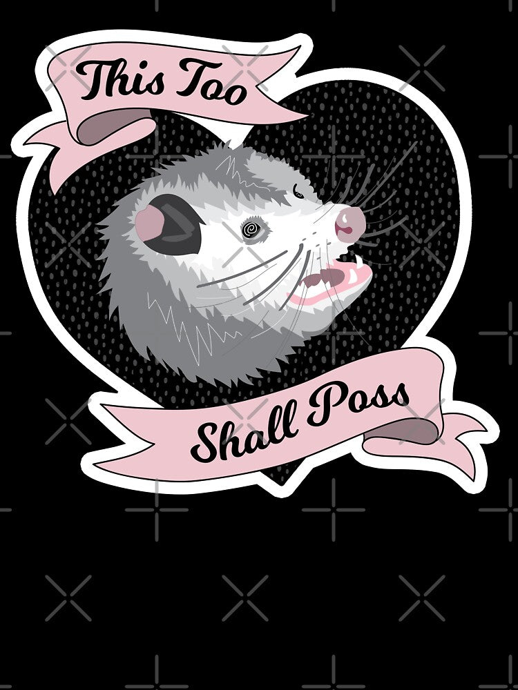 Wise Possum - Opossum Possum Funny Cute Anxiety Introvert This too shall pass by BoyPilot Goods