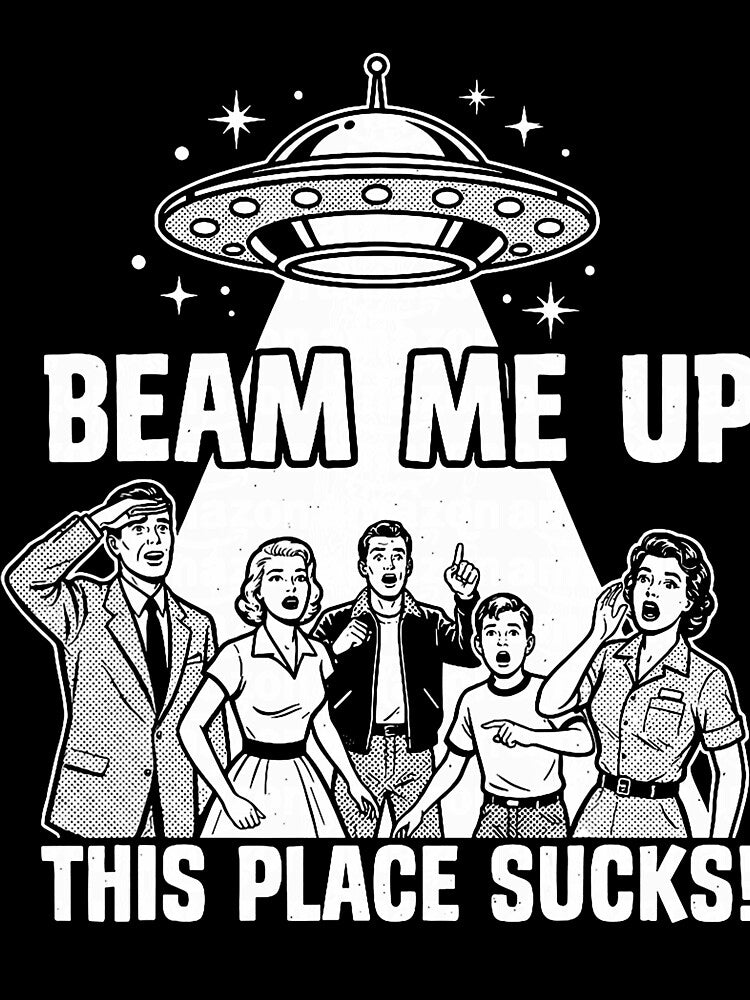 Vintage Beam Me Up Space Abduction Comic by judycuevas1