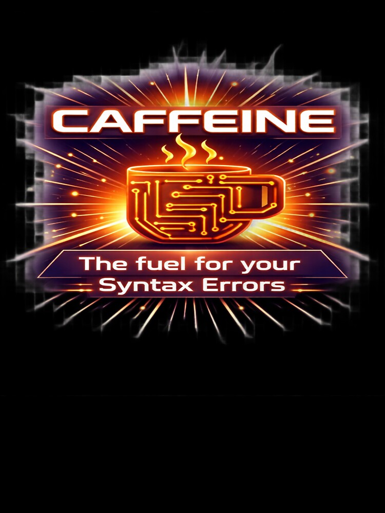 Caffeine: The Fuel for Syntax Errors – Dev Humor Tee T-Shirt by Syntix Gear | Syntax. Style. System.