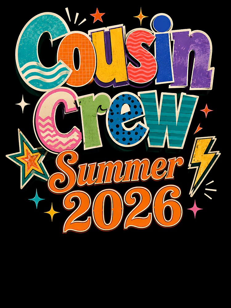 Cousin Crew Summer 2026 T-Shirt, Matching Family Vacation Gift, Retro Cousins Reunion Graphic Tee, Summer Trip Shirt by Velnoxar