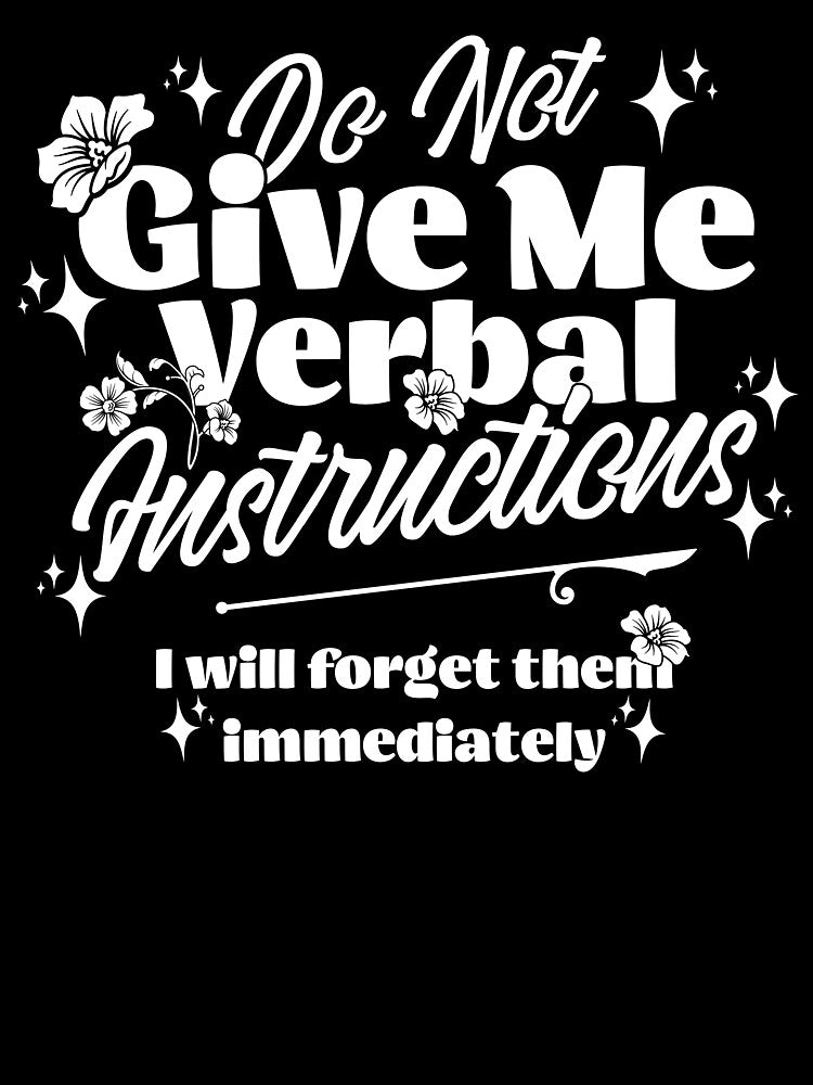 Verbal Instructions ADHD Autism by Clara Hollins