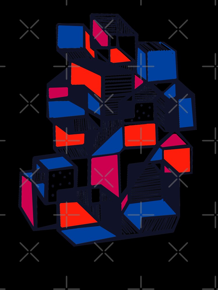 Geometric pop art  futuristic city by Carolina Salazar