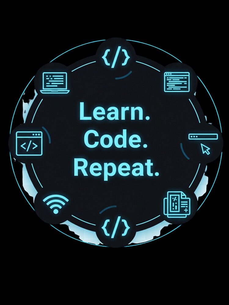 Learn. Code. Repeat. – Modern Design for Programmers & Tech Students by Amr Darwish Graphic designer