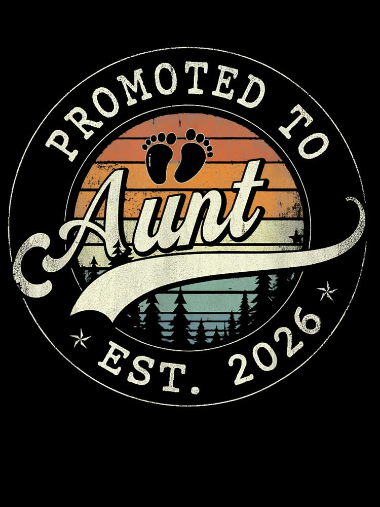 Promoted To Aunt Est. 2026 New Aunt Expecting Family Gift by salmzouriart