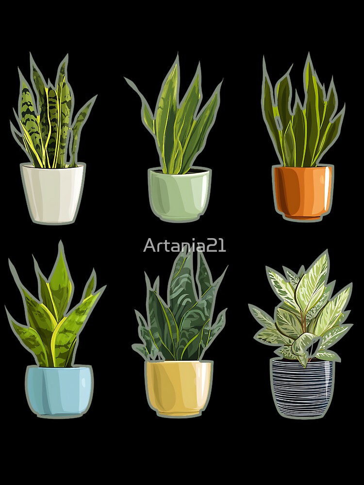 Cute Plant Pots Art- Funny Plant Lover Gift Pot by Artania21