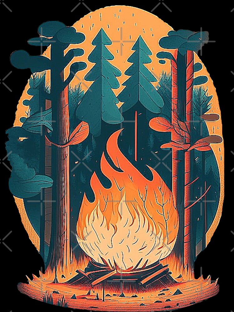 Nostalgic forest magic with a campfire by Minpadesign