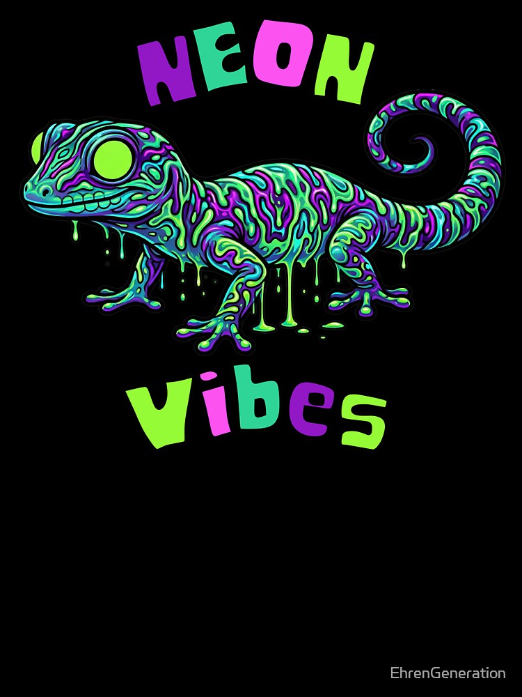 Neon Vibes Chameleon -Glow Drip Aesthetic by EhrenGeneration