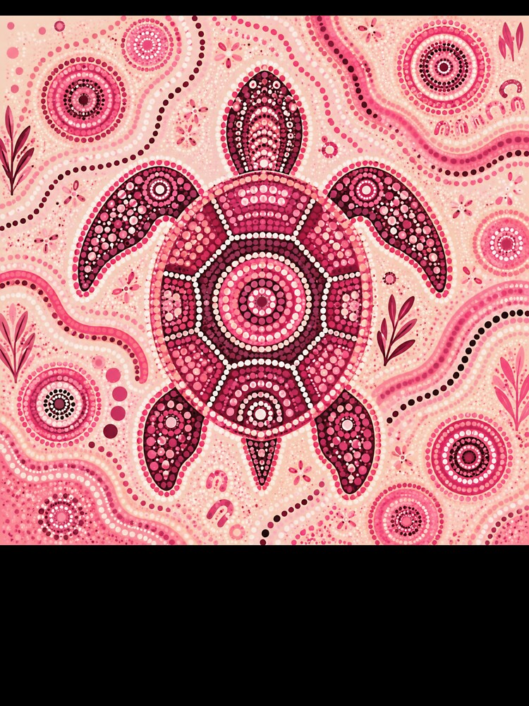 Pink Aboriginal Art Colorful Dot Painting Abstract Pattern by AMICO77