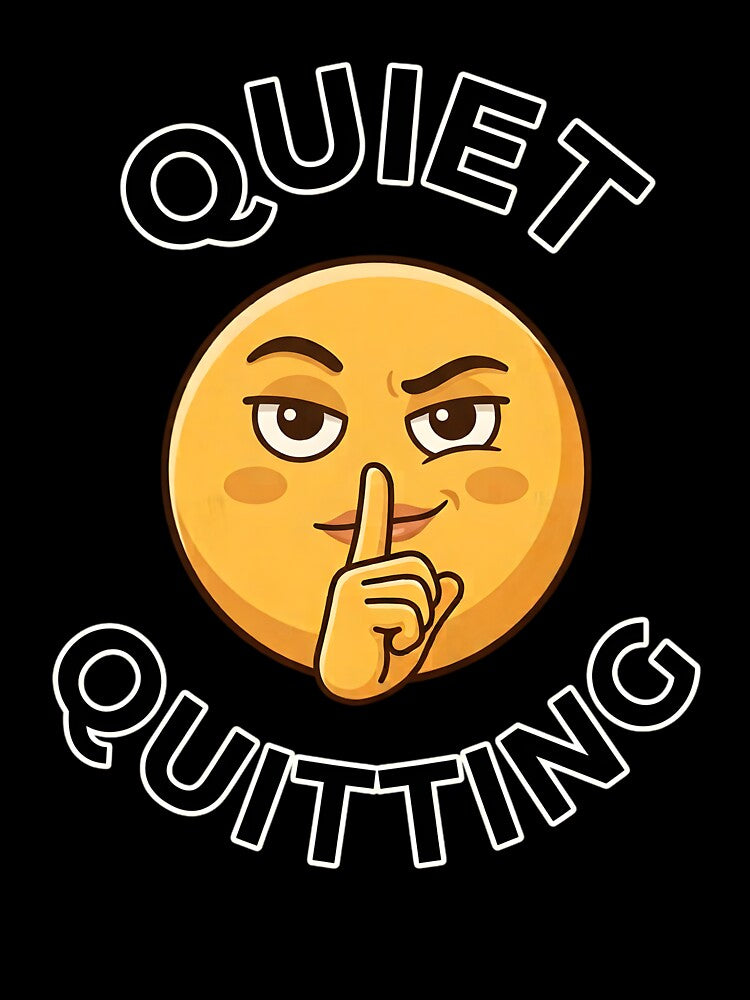 Quiet Quitting - Funny Work Meme Face Design by Wennity