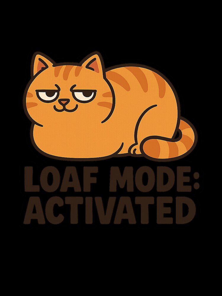 Loaf Mode Activated – Smug Cat Meme Sticker by Tripconic