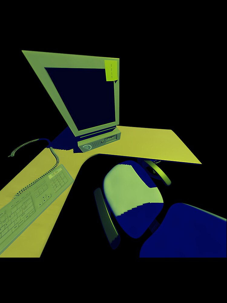 Liminal Space Office Geometric Art by hjbzazuj36