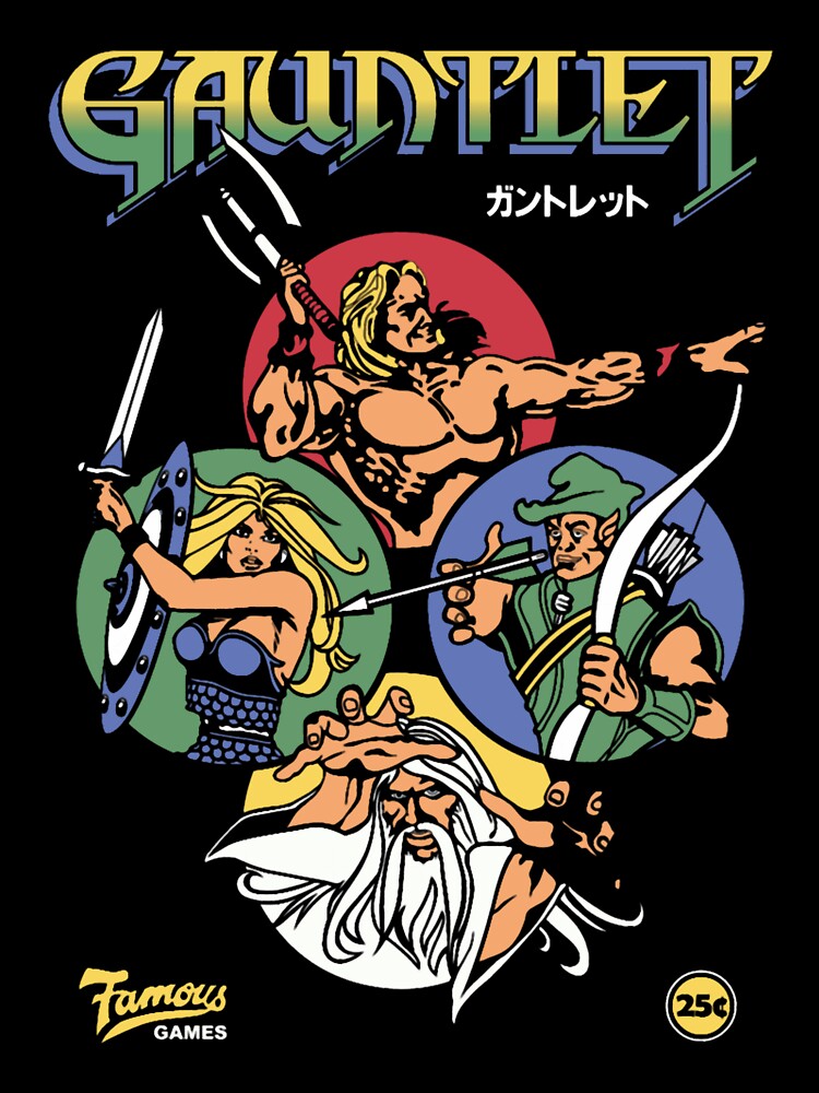 Gauntlet Retro Vintage Arcade Gaming Men Women by THERETROBLUES