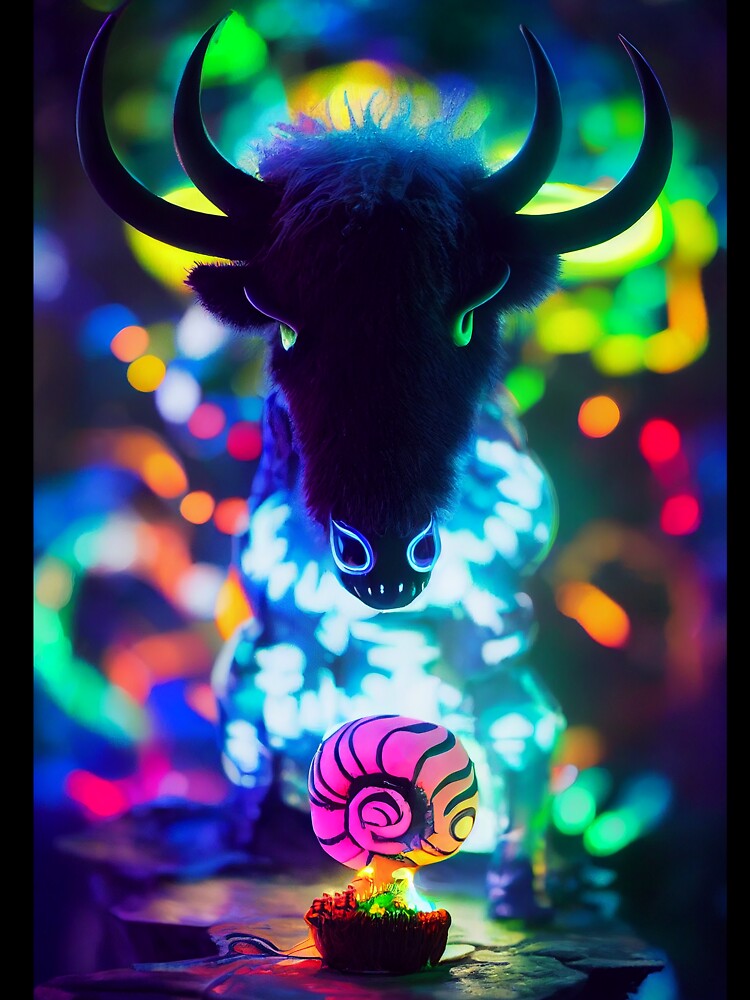 Neon Bison by KungFuChaos