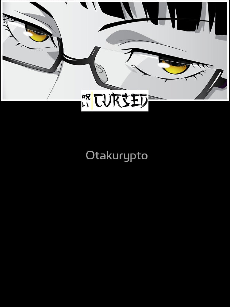 Cursed Anime Eyes Stare Japanese Cozy Manga Panel by Otakurypto