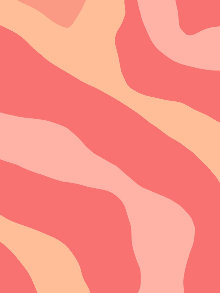 Peach Pink Pastel Abstract Organic Forms Retro Aesthetic Pattern by kierkegaard