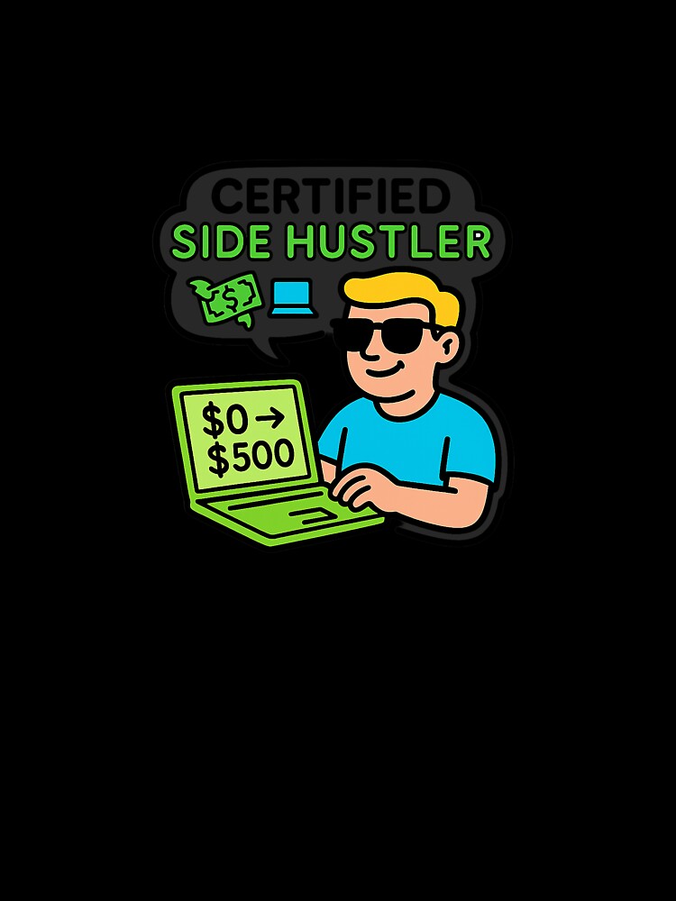 Certified Hustler - Funny Quotes by FunnyTshirtGuy
