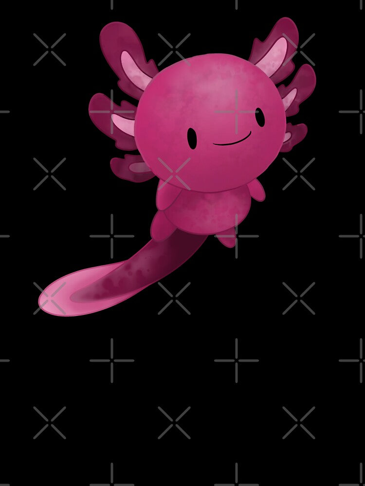 Pink Axolotl Cute Animal by NinniSilver