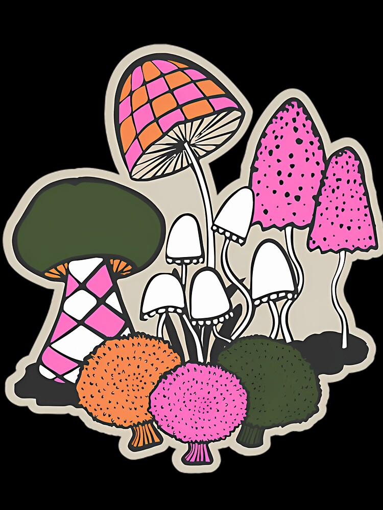 Groovy Weirdcore Mushrooms Color Pop by anningcragin1