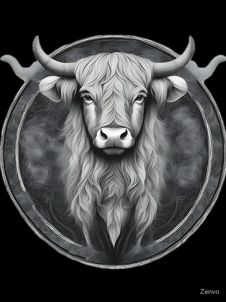 Highland Cow Ethereal Logo by Zenvo