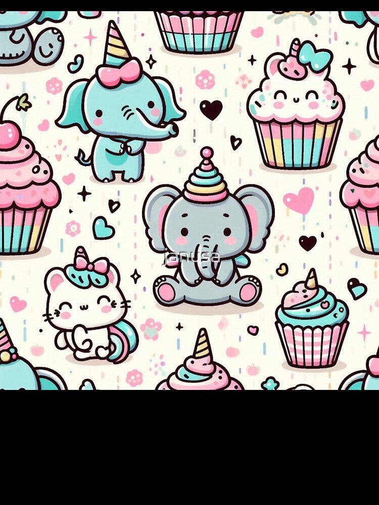 Kawaii Animals – Cute Seamless Patterns with Adorable Style by janusa