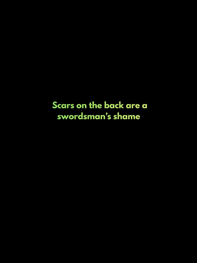 Swordsman Shame Anime Quote Minimalist by DGArtStudioLab