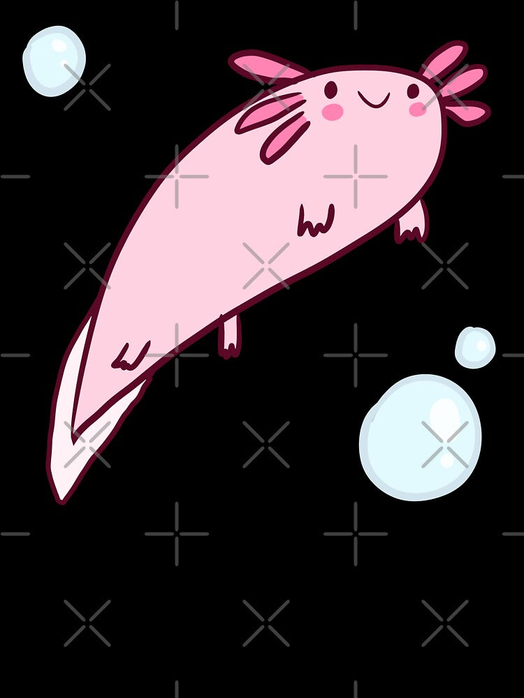 Cute happy axolotl by Mayarart