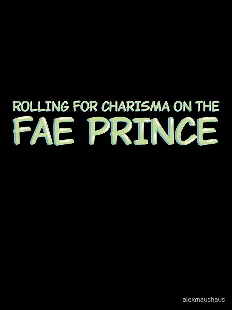 Rolling For Charisma Fae Prince Romantasy DND Sticker by alexmaushaus