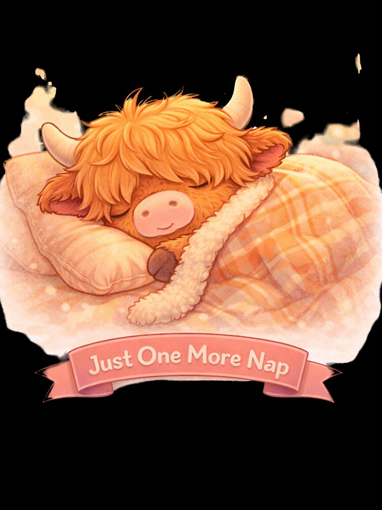 Just One More Nap – Highland Cow by Creative and Humorous Arts