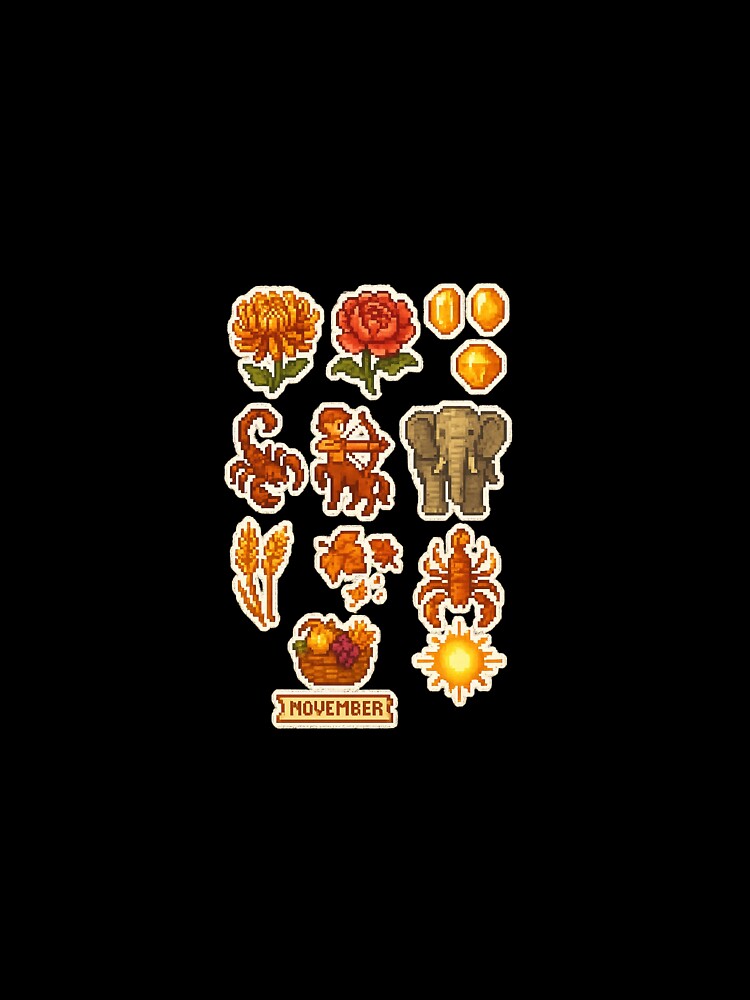 November Retro Pixel Art by BrushAndBreathe