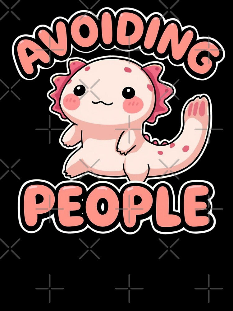 introvert cute  axolotl ver 2 |animal  humour axolotl animals meme-Funny Pet Lover Meme – Cute Cat & Dog Sticker | Kitty Kitten Animal Humor |animal Lover Gift by mndesignworx