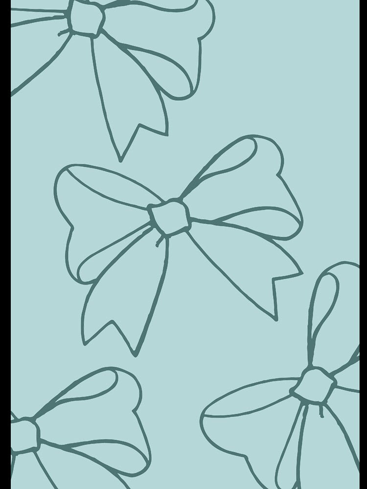 Blue Ribbon Bow Pattern by bowsbotanicals