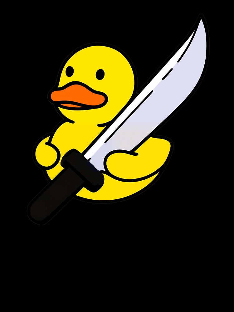 Rubber duck holding a KNIFE by babu-babu-